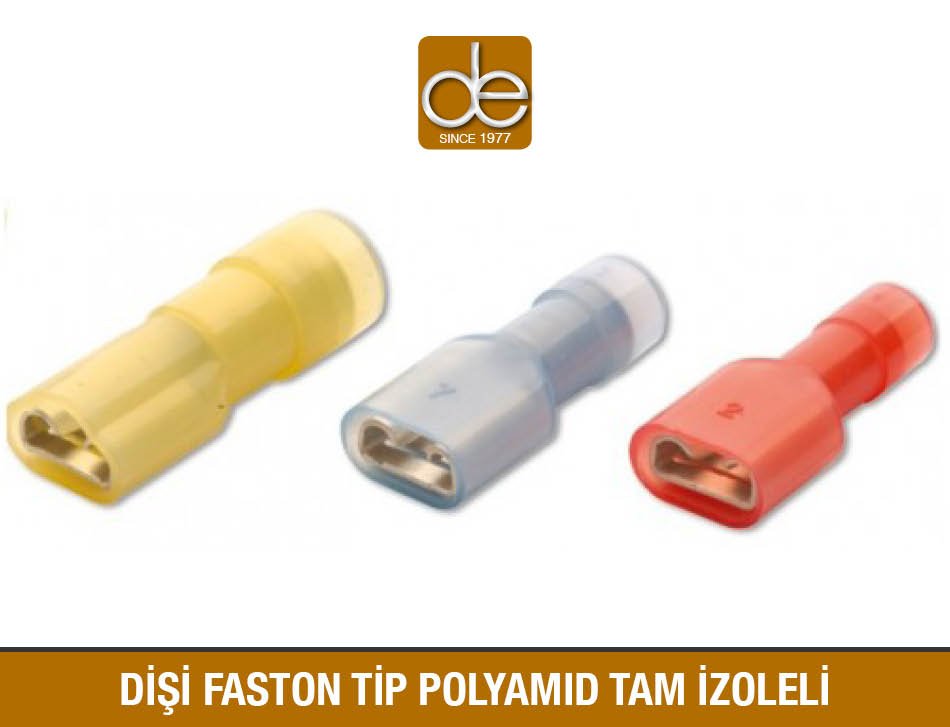 Dişi Faston Tip Polyamid Kablo Ucu