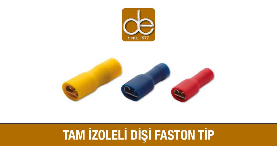 Şafak Elektrik Tam İzoleli Dişi Faston Tip Kablo Ucu