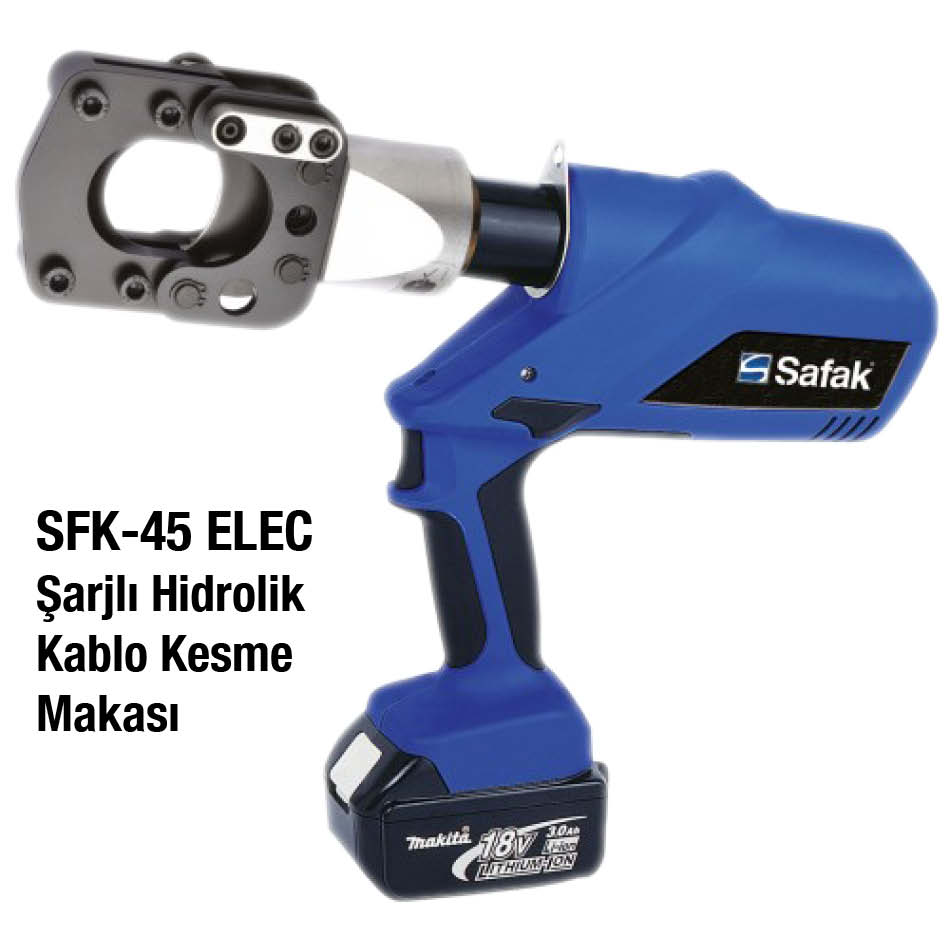 Şafak Elektrik SFK-45 ELEC Şarjlı Hidrolik Kablo Kesme Makası