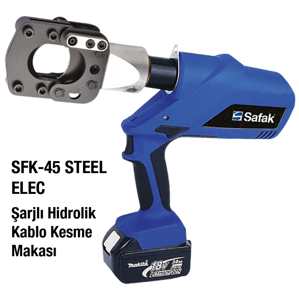 Şafak Elektrik SFK-45 STEEL ELEC Şarjlı Kablo Kesme Makası