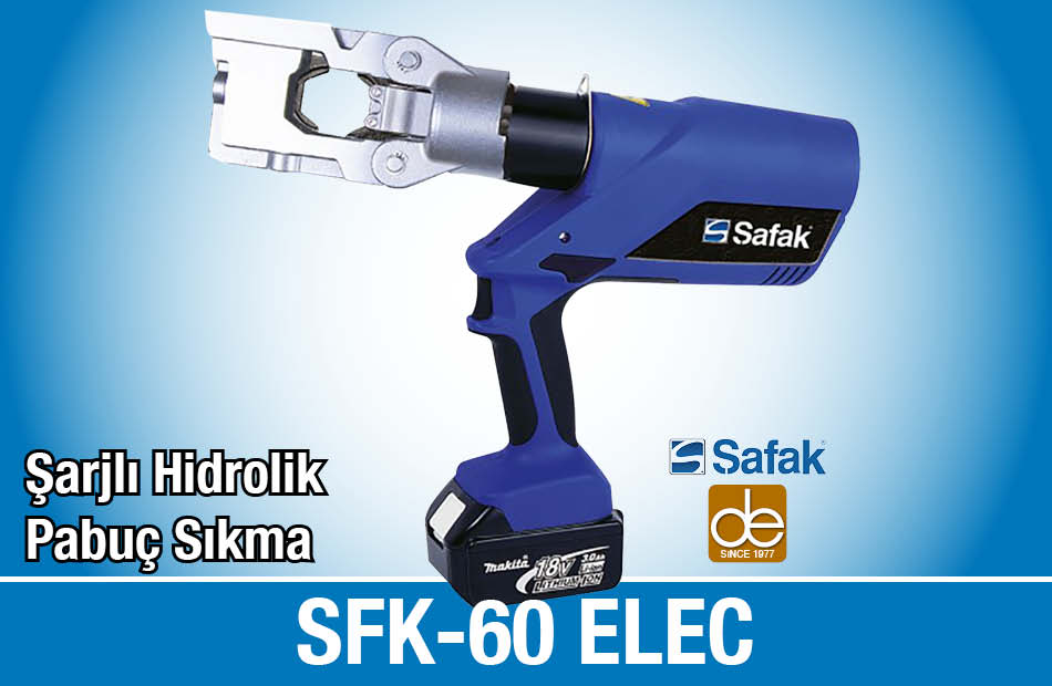 Şafak Elektrik SFK 60 ELEC Şarjlı Hidrolik Pabuç Sıkma