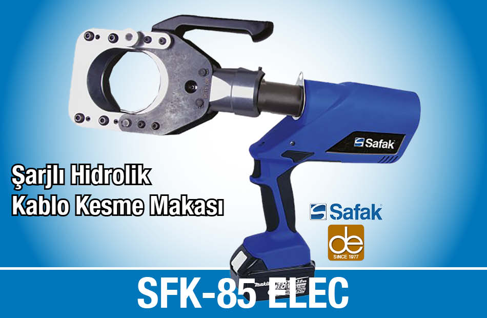 Şafak Elektrik SFK 85 ELEC Pilli Kablo Kesme Makası