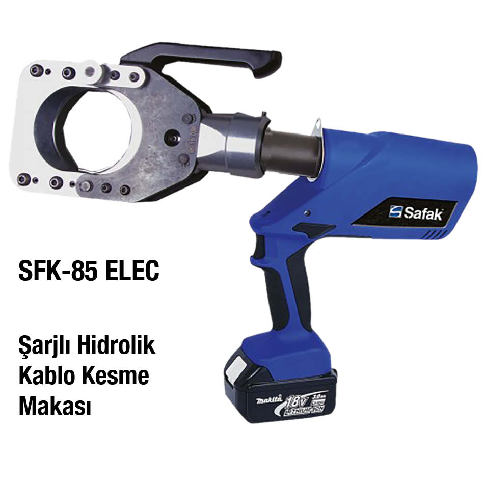 Şafak Elektrik SFK-85 ELEC Şarjlı Hidrolik Kablo Kesme Makası